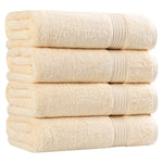 Egyptian Cotton Plush Absorbent Luxury Bath Towel Set of 4 - Egyptian Cotton Bath Towel by Superior Brand