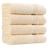 Egyptian Cotton Plush Absorbent Luxury Bath Towel Set of 4 - Egyptian Cotton Bath Towel by Superior Brand