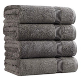 Egyptian Cotton Plush Absorbent Luxury Bath Towel Set of 4 - Egyptian Cotton Bath Towel by Superior Brand