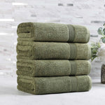 Egyptian Cotton Plush Absorbent Luxury Bath Towel Set of 4 - Egyptian Cotton Bath Towel by Superior Brand