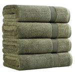 Egyptian Cotton Plush Absorbent Luxury Bath Towel Set of 4 - Egyptian Cotton Bath Towel by Superior Brand