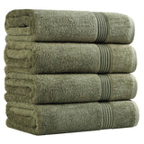 Egyptian Cotton Plush Absorbent Luxury Bath Towel Set of 4 - Egyptian Cotton Bath Towel by Superior Brand