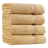 Egyptian Cotton Plush Absorbent Luxury Bath Towel Set of 4 - Egyptian Cotton Bath Towel by Superior Brand