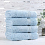 Egyptian Cotton Plush Absorbent Luxury Bath Towel Set of 4 - Egyptian Cotton Bath Towel by Superior Brand