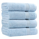 Egyptian Cotton Plush Absorbent Luxury Bath Towel Set of 4 - Egyptian Cotton Bath Towel by Superior Brand