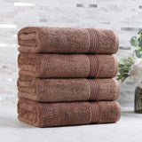 Egyptian Cotton Plush Absorbent Luxury Bath Towel Set of 4 - Egyptian Cotton Bath Towel by Superior Brand