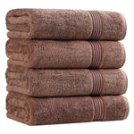 Egyptian Cotton Plush Absorbent Luxury Bath Towel Set of 4 - Egyptian Cotton Bath Towel by Superior Brand