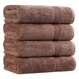 Egyptian Cotton Plush Absorbent Luxury Bath Towel Set of 4 - Egyptian Cotton Bath Towel by Superior Brand
