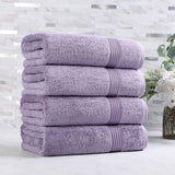 Egyptian Cotton Plush Absorbent Luxury Bath Towel Set of 4 - Egyptian Cotton Bath Towel by Superior Brand