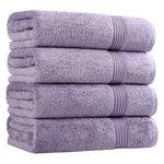 Egyptian Cotton Plush Absorbent Luxury Bath Towel Set of 4 - Egyptian Cotton Bath Towel by Superior Brand