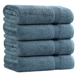 Egyptian Cotton Plush Absorbent Luxury Bath Towel Set of 4 - Egyptian Cotton Bath Towel by Superior Brand