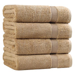 Egyptian Cotton Plush Absorbent Luxury Bath Towel Set of 4 - Egyptian Cotton Bath Towel by Superior Brand