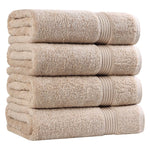 Egyptian Cotton Plush Absorbent Luxury Bath Towel Set of 4 - Egyptian Cotton Bath Towel by Superior Brand