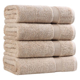 Egyptian Cotton Plush Absorbent Luxury Bath Towel Set of 4 - Egyptian Cotton Bath Towel by Superior Brand