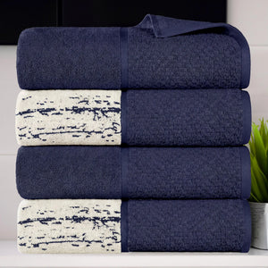 Navy Blue-Ivory