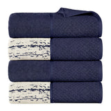 Lodi Cotton 4-Piece Bath Towel Set – Absorbent Mid-Weight Solids & Patterns