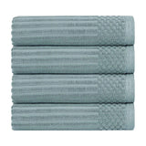 Soho Ribbed Cotton Absorbent Bath Towel Set of 4 - Bath Towel by Superior Brand