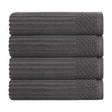 Soho Ribbed Cotton Absorbent Bath Towel Set of 4 - Bath Towel by Superior Brand