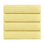Soho Ribbed Cotton Absorbent Bath Towel Set of 4 - Bath Towel by Superior Brand