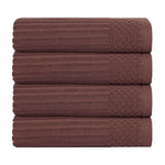 Soho Ribbed Cotton Absorbent Bath Towel Set of 4 - Bath Towel by Superior Brand