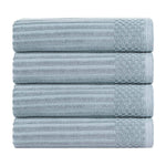 Soho Ribbed Cotton Absorbent Bath Towel Set of 4 - Bath Towel by Superior Brand