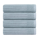 Soho Ribbed Cotton Absorbent Bath Towel Set of 4 - Bath Towel by Superior Brand