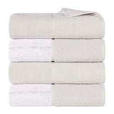 Lodi Cotton 4-Piece Bath Towel Set – Absorbent Mid-Weight Solids & Patterns