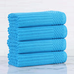 Soho Ribbed Cotton Absorbent Bath Towel Set of 4 - Bath Towel by Superior Brand