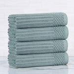 Soho Ribbed Cotton Absorbent Bath Towel Set of 4 - Bath Towel by Superior Brand