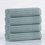 Soho Ribbed Cotton Absorbent Bath Towel Set of 4 - Bath Towel by Superior Brand