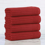 Soho Ribbed Cotton Absorbent Bath Towel Set of 4 - Bath Towel by Superior Brand