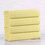 Soho Ribbed Cotton Absorbent Bath Towel Set of 4 - Bath Towel by Superior Brand