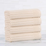 Soho Ribbed Cotton Absorbent Bath Towel Set of 4 - Bath Towel by Superior Brand