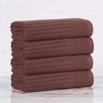Soho Ribbed Cotton Absorbent Bath Towel Set of 4 - Bath Towel by Superior Brand