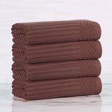 Soho Ribbed Cotton Absorbent Bath Towel Set of 4 - Bath Towel by Superior Brand