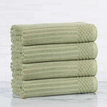 Soho Ribbed Cotton Absorbent Bath Towel Set of 4 - Bath Towel by Superior Brand