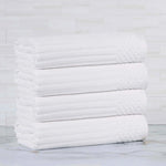 Soho Ribbed Cotton Absorbent Bath Towel Set of 4 - Bath Towel by Superior Brand