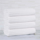 Soho Ribbed Cotton Absorbent Bath Towel Set of 4 - Bath Towel by Superior Brand