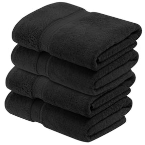 Superior Egyptian Cotton Plush Heavyweight Absorbent Luxury Soft Bath Towel  -Black