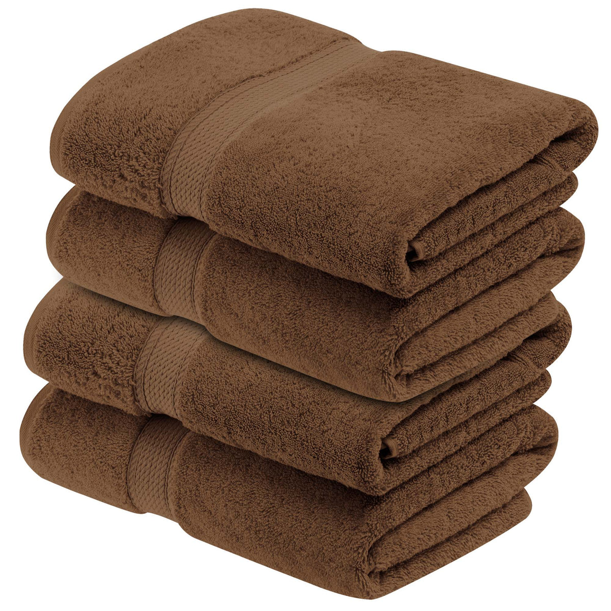 Superior Egyptian Cotton Plush Heavyweight Absorbent Luxury Soft Bath Towel (Set of 4)