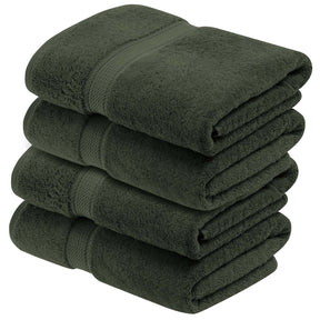 Superior Egyptian Cotton Plush Heavyweight Absorbent Luxury Soft Bath Towel - Hunter Green