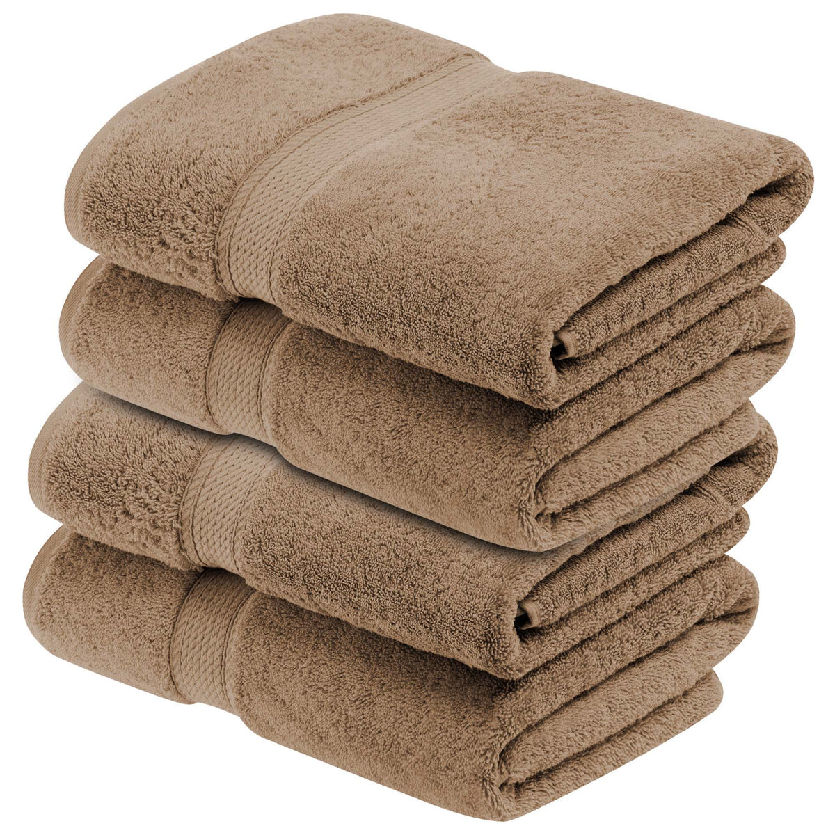 Superior Egyptian Cotton Plush Heavyweight Absorbent Luxury Soft Bath Towel  - Latte