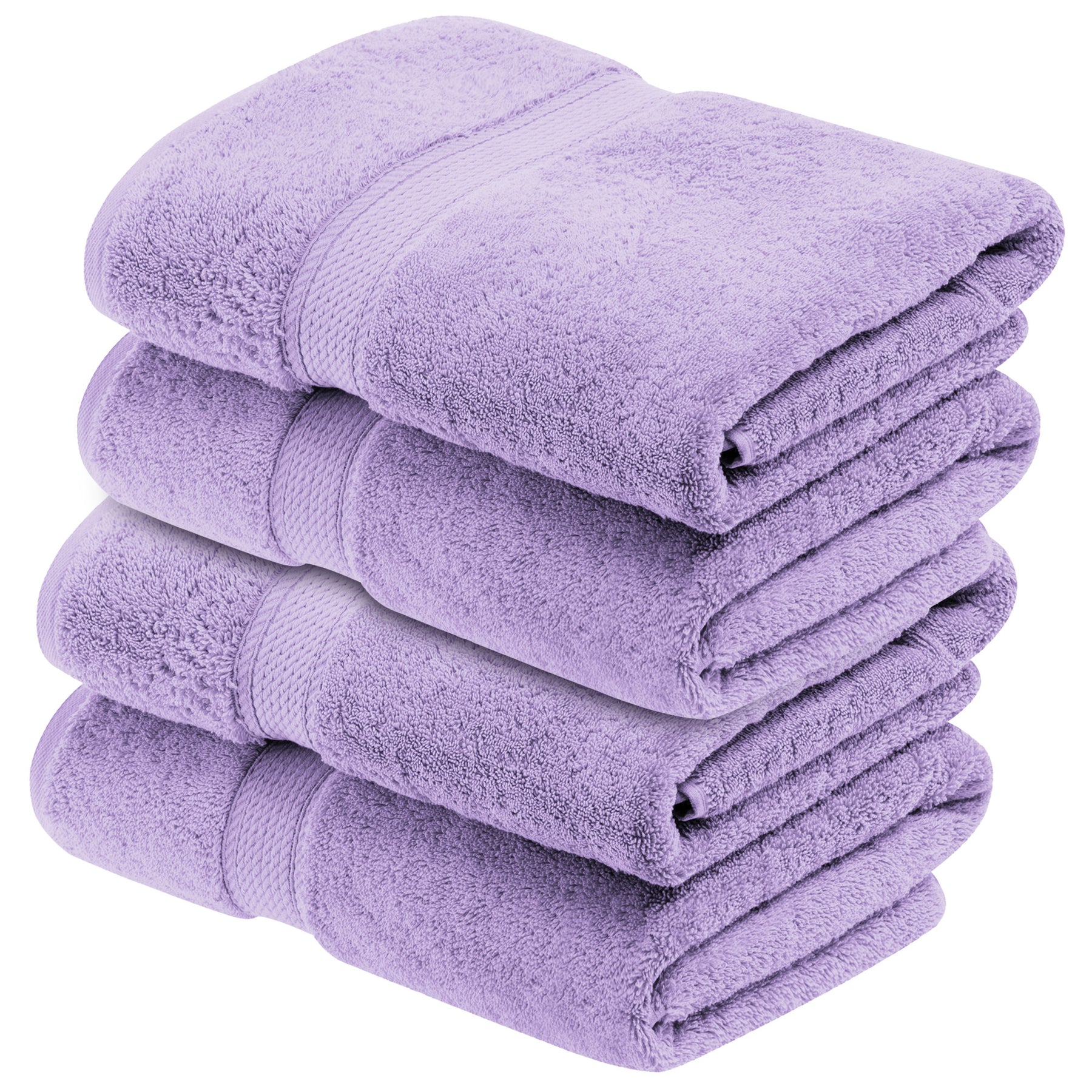 Superior Egyptian Cotton Plush Heavyweight Absorbent Luxury Soft Bath Towel - Purple