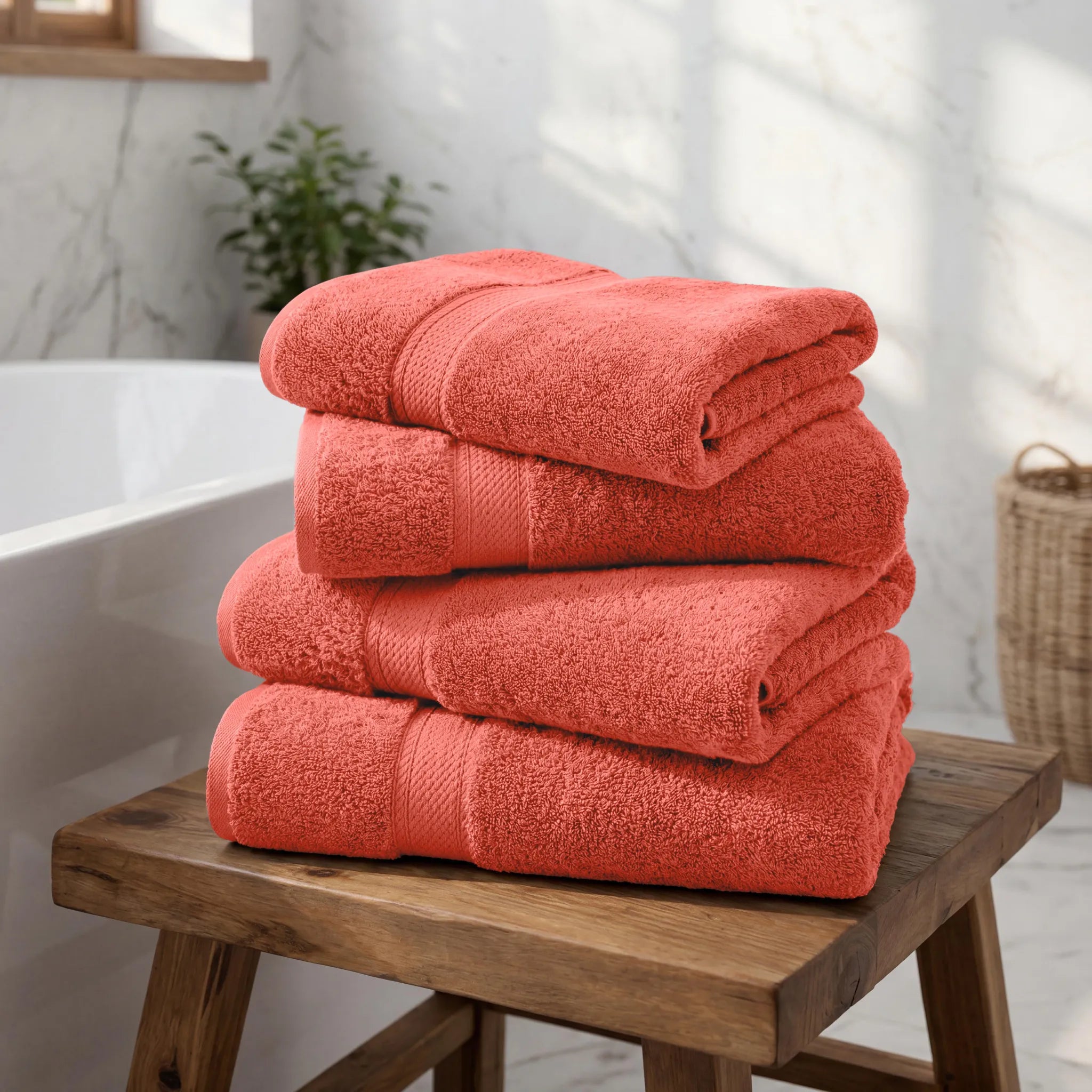 Madeline Egyptian Cotton Bath Towel Set 4-Piece