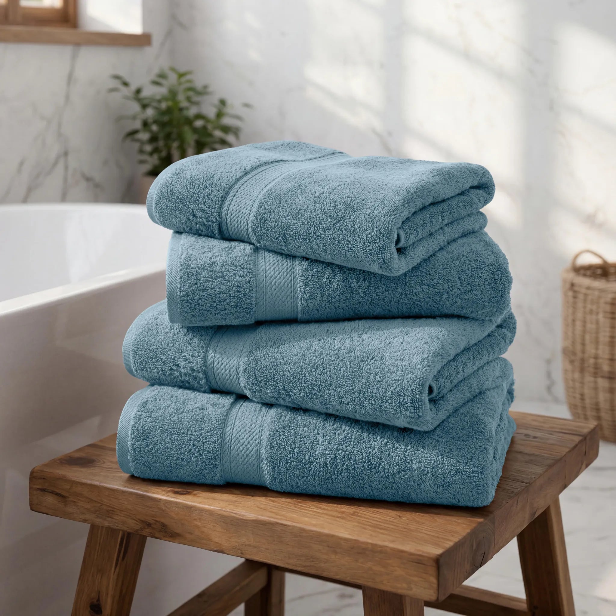 Madeline Egyptian Cotton Bath Towel Set 4-Piece