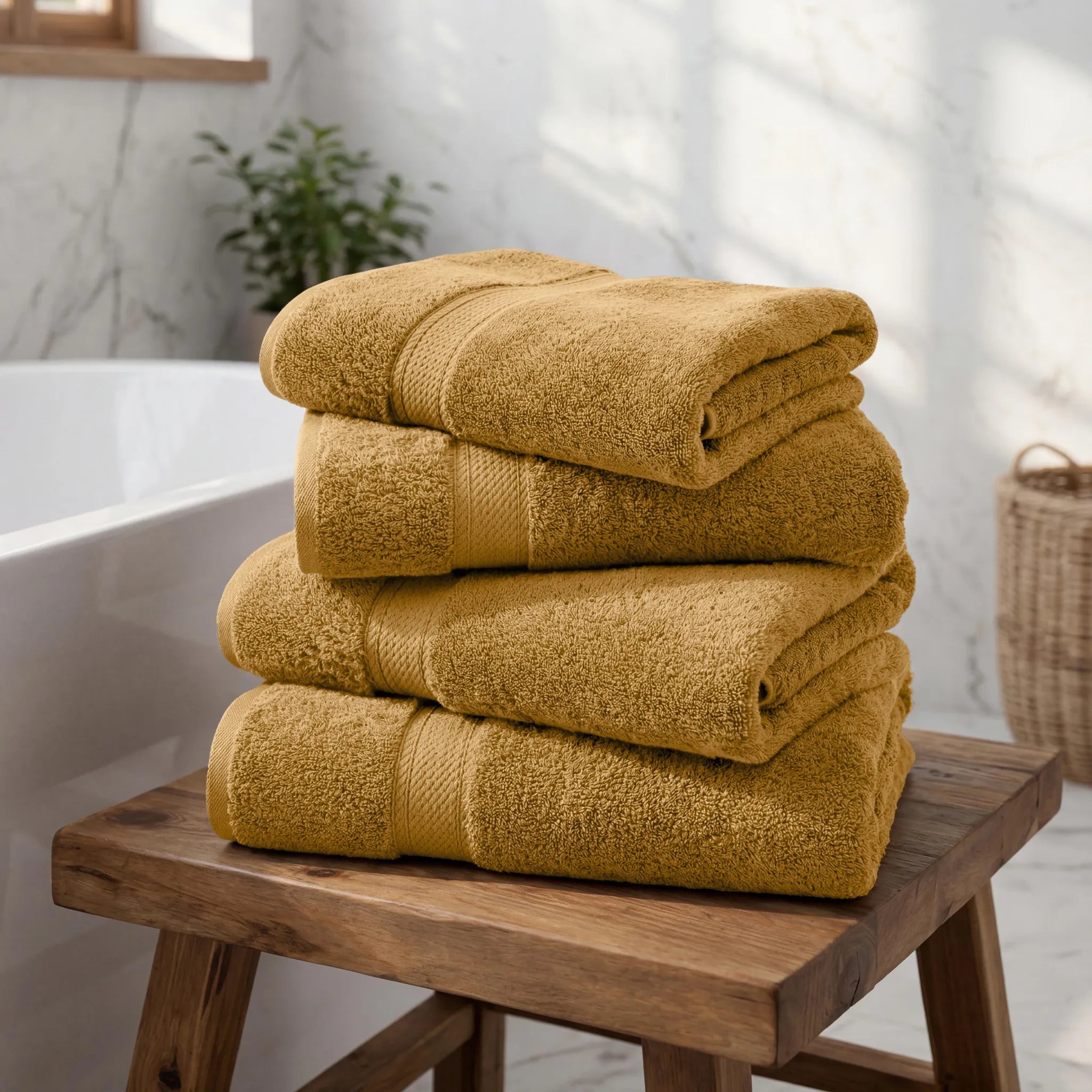 Madeline Egyptian Cotton Bath Towel Set 4-Piece