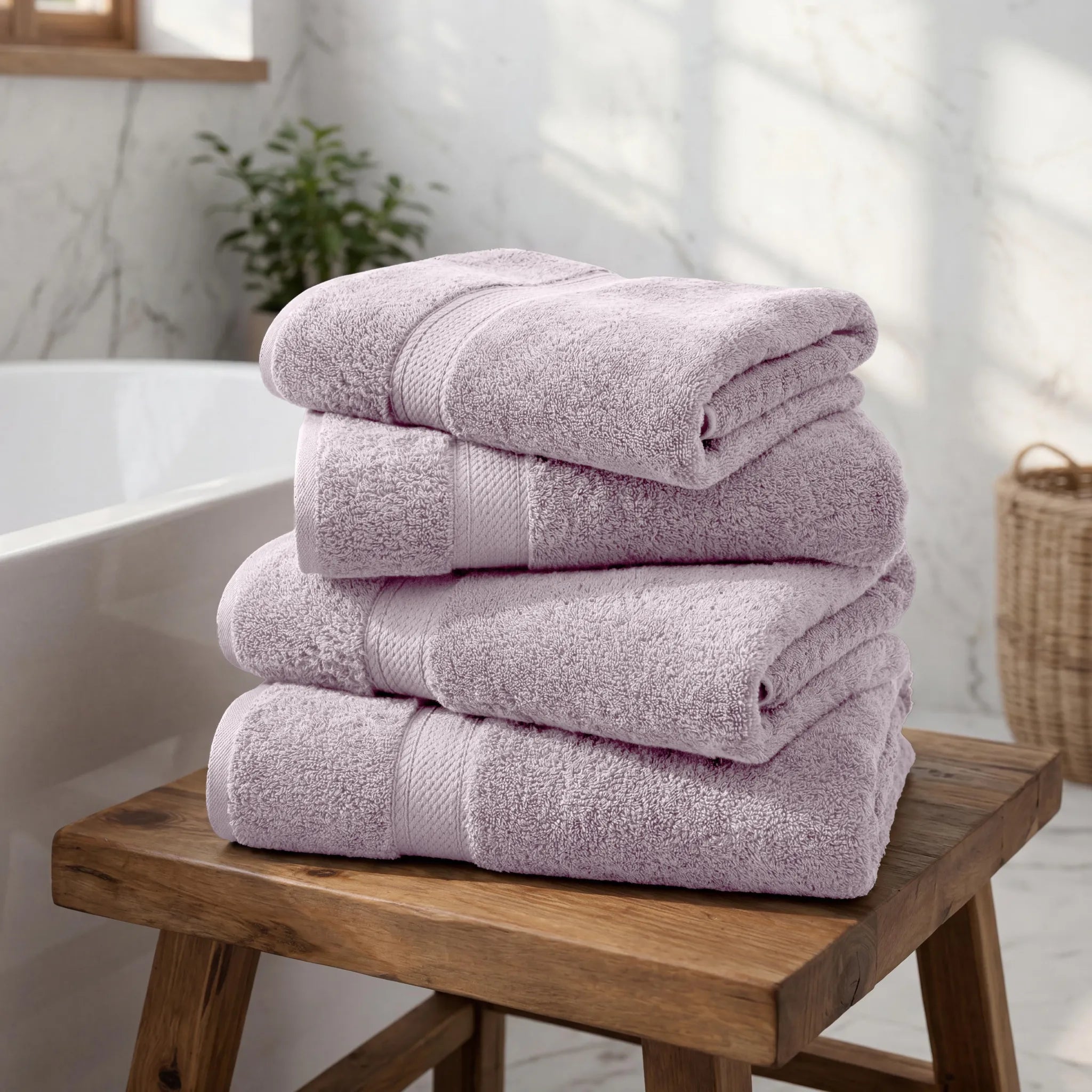 Madeline Egyptian Cotton Bath Towel Set 4-Piece