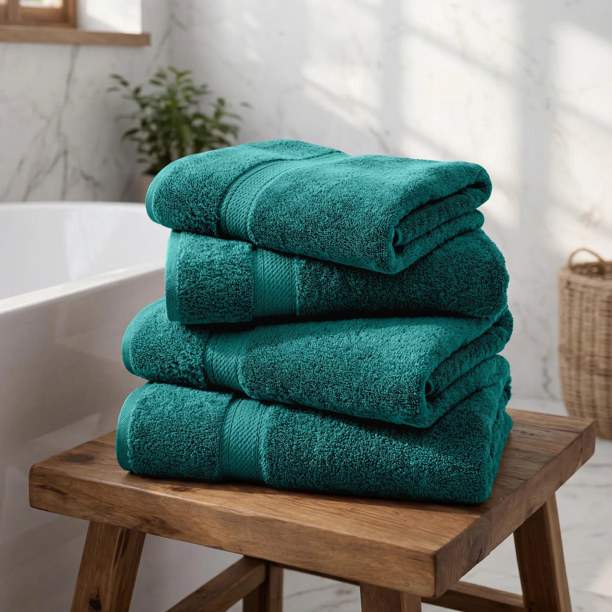 Madeline Egyptian Cotton Bath Towel Set 4-Piece