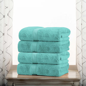 Superior Egyptian Cotton Plush Heavyweight Absorbent Luxury Soft Bath Towel  - Turquoise