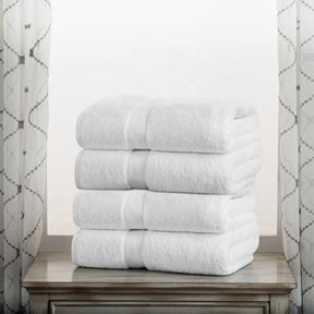 Superior Egyptian Cotton Plush Heavyweight Absorbent Luxury Soft Bath Towel  - White